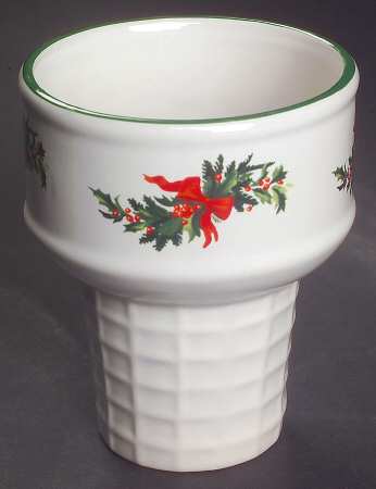 Christmas Heritage Ice Cream Cone Shaped Dish