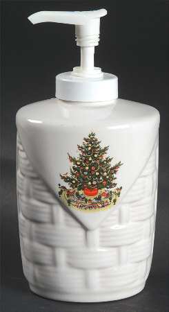 Christmas Heritage Basketweave Lotion Dispenser