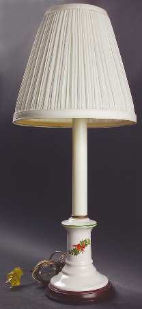 Christmas Heritage Electric Candlestick Lamp & Shade