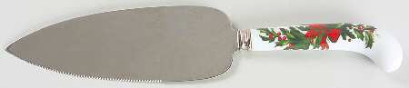 Christmas Heritage Pie & Cake Server with Stainless Blade