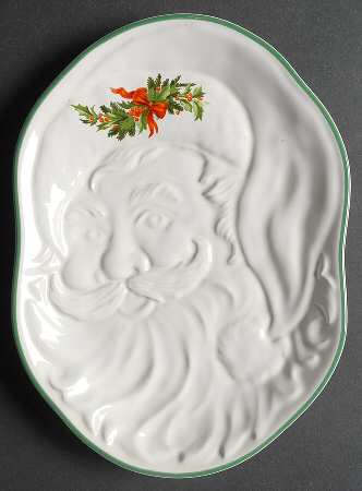 Christmas Heritage Embossed Santa Plate