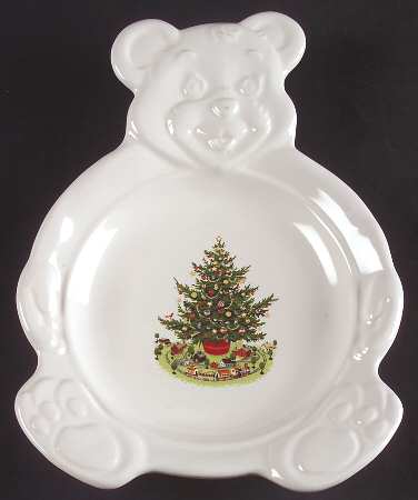 Christmas Heritage Teddy Bear Plate