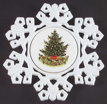 Christmas Heritage Ceramic & Metal Snowflake Trivet