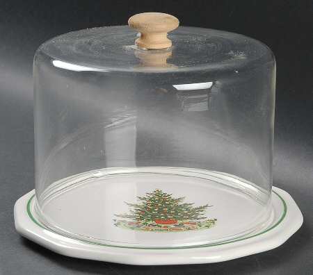 Christmas Heritage Cheese and Cracker Set with Dome