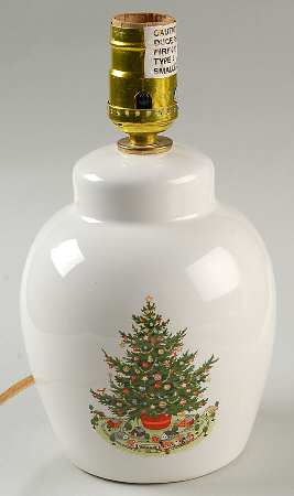 Christmas Heritage Electric Lamp No Shade