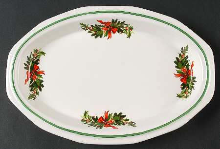Christmas Heritage 11" Oval Steak Platter