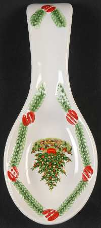 Christmas Heritage Spoon Rest/Holder (Holds 1 Spoon)