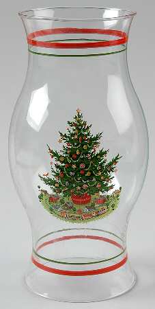 Christmas Heritage Glassware Hurricane Globe