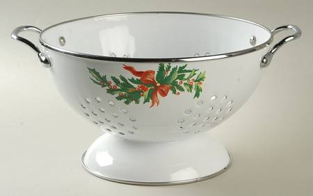 Christmas Heritage Metal Colander