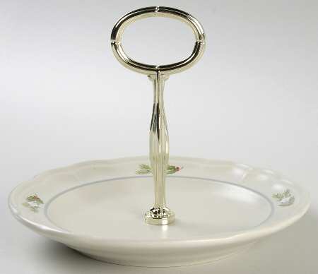 Christmas Heirloom Round Serving Plate with Handle (SP)