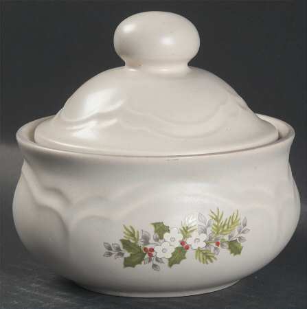 Christmas Heirloom Sugar Bowl & Lid