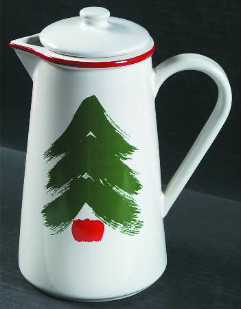 Christmas Coffee Pot & Lid