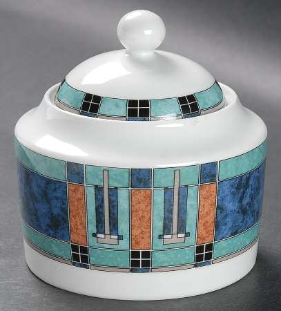 Cityscape Sugar Bowl & Lid
