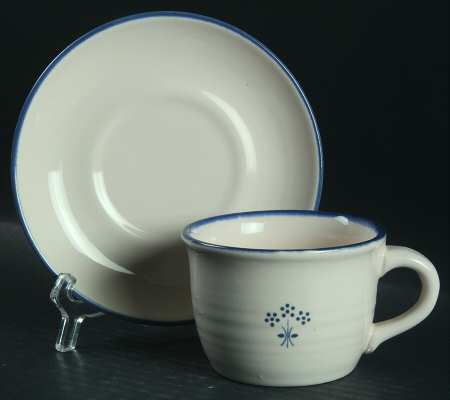 Country Fair Flat Cup & Saucer Set by Pfaltzgraff