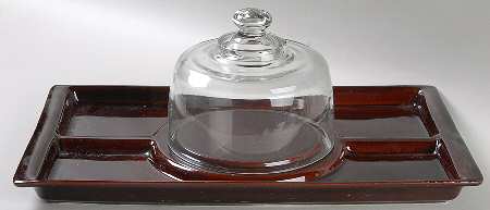 Compatibles Coffee Cheese and Cracker Set with Dome