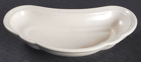 Color Medley Buff Matte Crescent Salad Plate