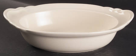 Color Medley Buff Matte 12" Oval Vegetable Bowl