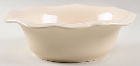 Color Medley Buff Matte Sculpted Serving Bowl