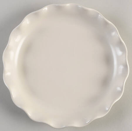 Color Medley Buff Matte Fluted Luncheon Plate