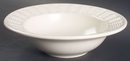 Color Medley Buff Matte Small Wicker Trim Bowl