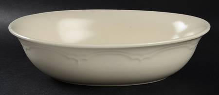 Color Medley Buff Matte 11" Oval Vegetable Bowl