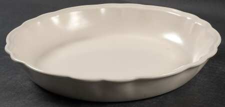 Color Medley Buff Matte 9" Pie Baking Plate