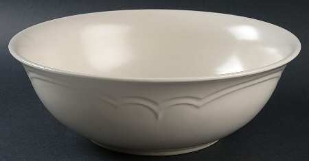 Color Medley Buff Matte 10" Round Vegetable Bowl