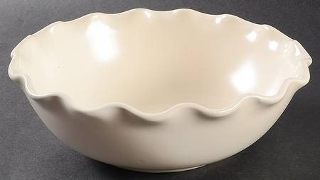 Color Medley Buff Matte 10" Round Vegetable Bowl