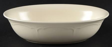 Color Medley Buff Matte 10" Oval Vegetable Bowl