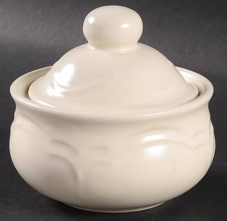 Color Medley Buff Matte Sugar Bowl & Lid