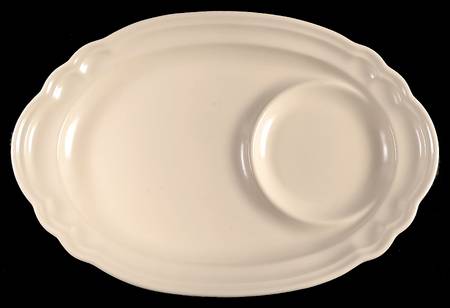 Color Medley Buff Matte Oval Snack Tray
