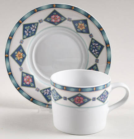 Crystaflora Flat Cup & Saucer Set