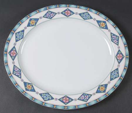 Crystaflora 14" Oval Serving Platter
