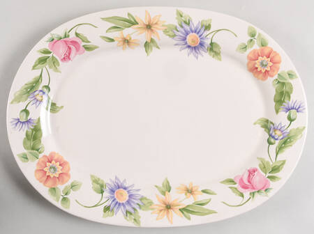 Dahlia 14" Oval Serving Platter