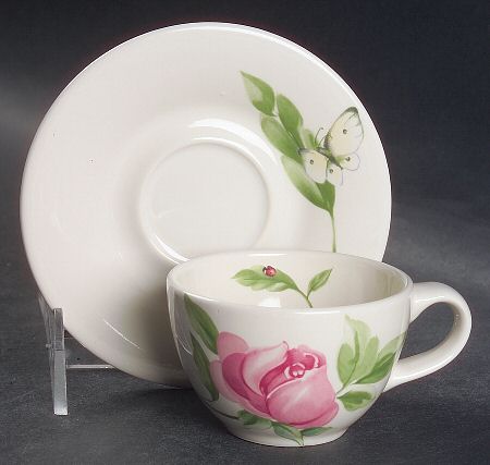 Dahlia Flat Demitasse Cup & Saucer Set