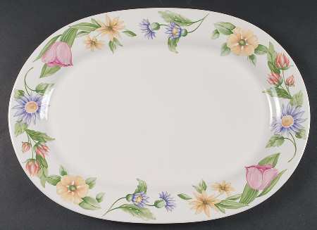 Dahlia 16" Oval Serving Platter