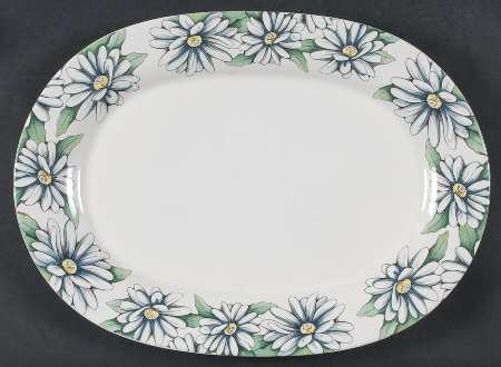 Daisies 14" Oval Serving Platter