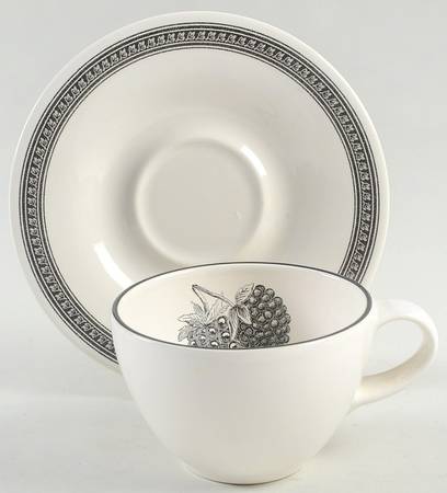 Farmers Market Flat Cup & Saucer Set
