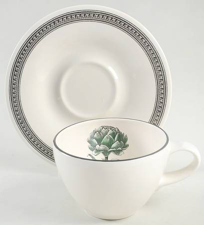Farmers Market Flat Cup & Saucer Set