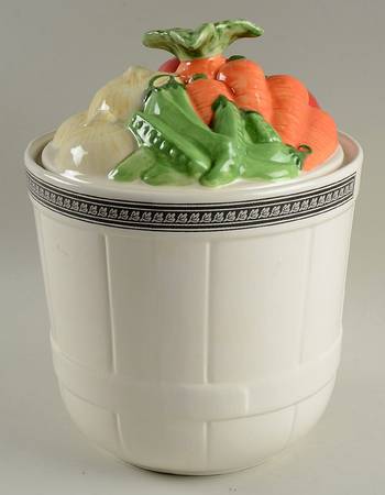 Farmers Market Cookie Jar & Lid