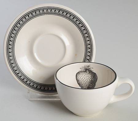 Farmers Market Flat Demitasse Cup & Saucer Set