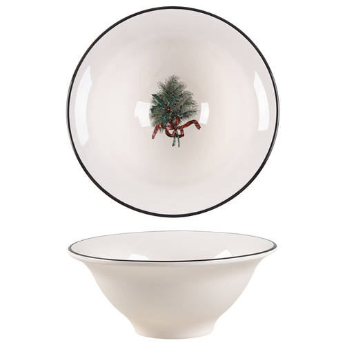 Farmers Market Holiday Greetings Dessert Bowl