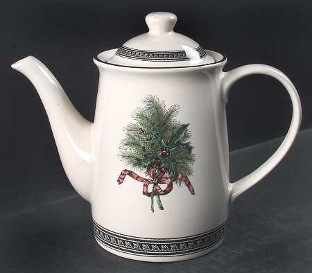 Farmers Market Holiday Greetings Coffee Pot & Lid