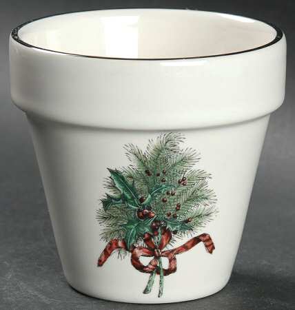 Farmers Market Holiday Greetings Votive Flower Pot
