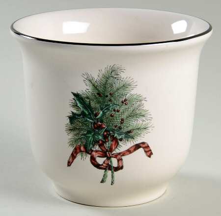 Farmers Market Holiday Greetings Medium Cachepot, No Saucer