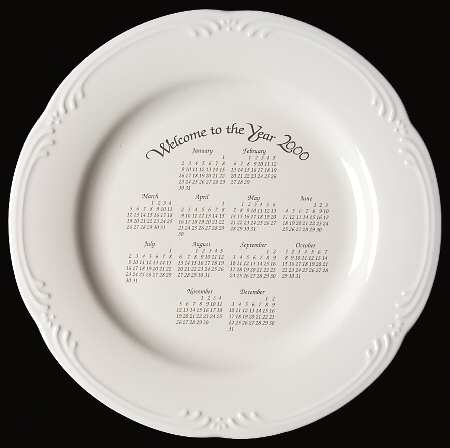 Filigree "2000" Calendar Plate
