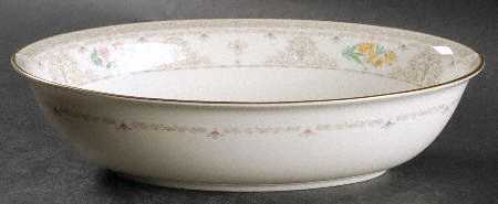Flora Royale 10" Oval Vegetable Bowl