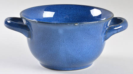 Folk Art Individual Accent Handled Soup Bowl