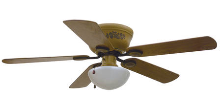 Folk Art Ceiling Fan & Light with Pull