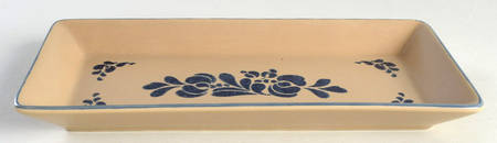 Folk Art Rectangular Tray 11"